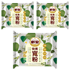 新宏 快煮寬粉, 3個, 180g