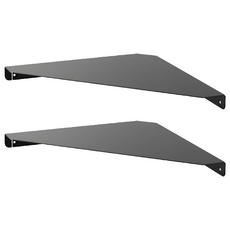 上手家居 金屬轉角置物架/壁掛三角置物架, 2個, 黑色