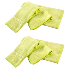 來福牌 木纖沐林毛巾 30%棉+70%原木纖維 33x78cm 台灣製, 綠色, 2條