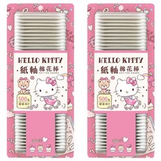 Hello Kitty 紙軸棉花棒 500支, 2組