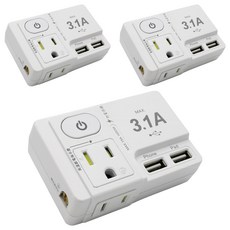 安全達人 按壓式 1開2插 PD 20W+USB插座 3孔+2孔, 8.3cm, R-81PLC, 3個