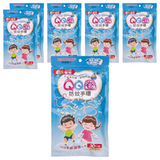 Echain Tech 熊掌超人 QQ圈防蚊手環 30條/Set，含天竺葵精油、甜橙精油、PMD，防水防汗，輕巧便攜，大人小孩都能使用, 6包