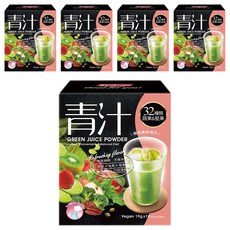 紅布朗 青汁，32種類蔬果＆堅果，高纖，19克x10包入, 190g, 5盒