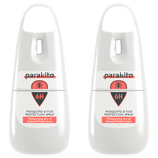 PARA'KITO 帕洛 6H天然滋潤護膚防蚊噴霧，長效防蚊，無DEET、酒精或表面活性劑, 75ml, 2瓶