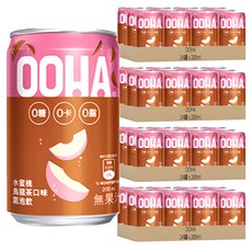 OOHA 氣泡飲 水蜜桃烏龍茶 迷你罐, 200ml, 96罐