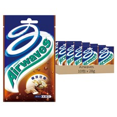 Airwaves 超涼無糖口香糖 暢涼可樂口味，清新好口氣，提神醒腦, 28g, 10包