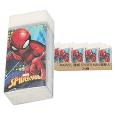 MARVEL 漫威 SPIDER-MAN 製圖橡擦-MPER20-1 12入, 蜘蛛人 黃點點, 24個