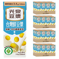 光泉 鮮豆漿 保久乳, 200ml, 96入