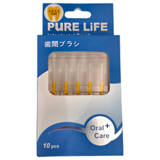 PuRE LiFE 寶淨 纖柔護齒可替換刷毛 1.0-1.1mm V-04 黃色, 10支, 1盒