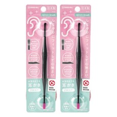 GREEN BELL 綠鐘 2用式粉紅色耳挖勺 G‑2172, 2個, 1個裝