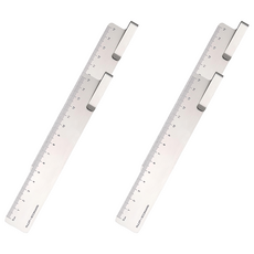 KaCO RUMA 金屬書籤尺, 銀色, 4支