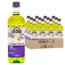 得意的一天 100%純葡萄籽油, 1L, 12瓶
