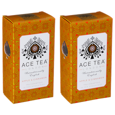 ACE TEA 蘋果肉桂茶 立體茶包 15包 - 濃郁肉桂香氣, 微酸蘋果, 天然大片茶葉, 2盒