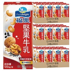 QUAKER 桂格 福樂堅果牛乳, 72瓶, 200ml