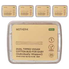 MOTHER-K 嬰幼兒雙頭棉花棒 (獨立包裝), 80支, 5盒