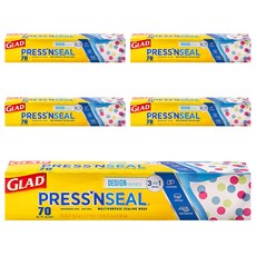 Press'n Seal Press'n Seal 萬用密封保鮮膜, 21.6m, 5個