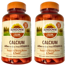 SUNDOWN NATURALS 日落恩賜 鈣600mg Plus D3加強錠, 120顆, 2個