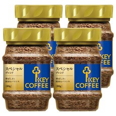 KEY COFFEE 即溶咖啡粉 混和 80g - 香醇濃郁 快速沖泡 隨時享受美味咖啡, 1入, 4罐