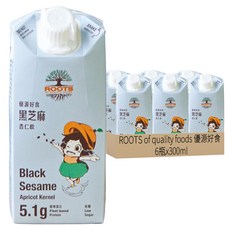ROOTS of quality foods 優源好食 黑芝麻杏仁飲 原味, 300ml, 6瓶