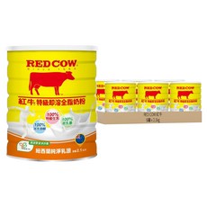 RED COW 紅牛 特級生乳即溶全脂奶粉, 2.1kg, 6罐