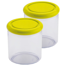 omADA 簡約設計密封抗菌儲存罐 0.75L PP/PE-ACRYLIC材質, 綠色, 2個