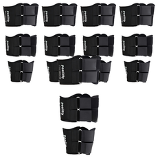 捷華 美腿束腿帶 黑色 M 號 腿部塑形 舒適透氣 可調節鬆緊, 5件