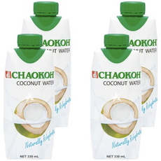 CHAOKOH 100%椰子水, 330ml, 4個