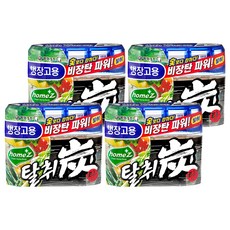 Home'Z 備長炭冰箱除臭劑, 使用木炭中最厲害的備長炭, 強效除臭, 140g, 4盒