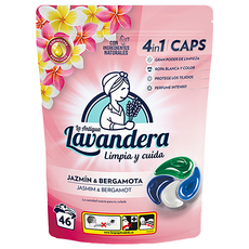 La Antigua Lavandera 拉娜 4合1洗衣膠囊 茉莉與佛手柑, 46顆, 1袋