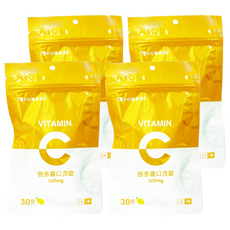 中化健康360 倍喜多口含錠 維生素C 500mg, 30顆, 4包