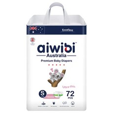 aiwibi 愛薇彼 零觸感瞬吸黏貼型尿布 4~8kg, S, 72片