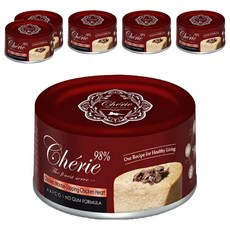 Cherie 法麗 全方位無膠主食貓罐 全貓適用, 6個, 80g, 雞肉慕斯 + 雞心