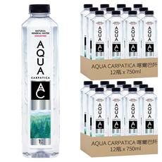 AQUA CARPATICA 喀爾巴阡 天然礦泉水 750ml 低礦物質含量 低鈉、低硝酸鹽, 24瓶