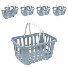 家乘生活 日本簡約素色提籃 - 簡約風收納籃 多功能置物籃 居家整理好幫手, 藍, 6入