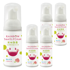 Luveta 樂唯他 兒童專用含氟泡沫牙膏, 50ml, 水蜜桃口味, 6個月以上適用, 5瓶