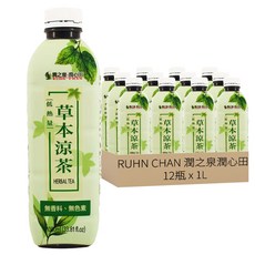潤之泉潤心田 草本涼茶 無香料 無色素 低熱量, 1L, 12瓶