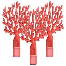 QUALy 珊瑚壁掛掛勾, 3個, 紅色