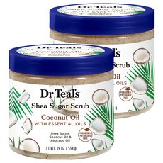 Dr Teal's 乳木果椰子精油糖磨砂膏, 538g, 2個