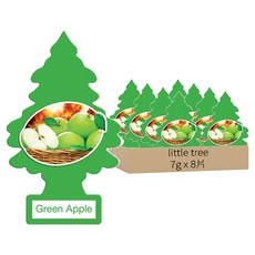 Little Trees 小樹 香片 青蘋果 持久自然香氛 時尚可愛設計 適合車內/家庭/辦公室, 7g, 8片