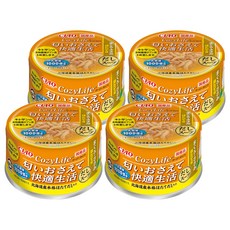 INABA CIAO 啾嚕 Cozy Life 1000億乳酸菌濃湯罐 A-219, 鮪魚+雞肉+干貝, 85g, 4罐