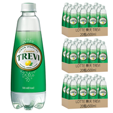 LOTTE 樂天 TREVI 氣泡水 萊姆口味 500ml, 60瓶