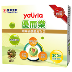 信東生技 優而樂順暢乳酸菌粉末 30包入 含專利植物乳桿菌LP28, 90g, 1盒