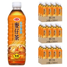 愛之味 冰萃漫香 無糖麥仔茶, 590ml, 72瓶