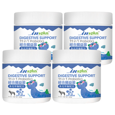 IN-Plus 11合1綜合腸益菌 多元平衡配方犬用保健品, GFN11益生菌, 280g, 調節消化機能, 益生菌, 4罐