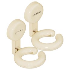 UFORU 免打孔吸盤吹風機架, 米白色, 2個