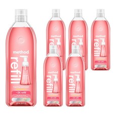 method 泡沫洗手露補充瓶 粉紅葡萄柚, 828ml, 6瓶