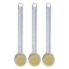 E.dot 長柄搓背沐浴刷, 白色, 1支, 3支