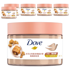 多芬 去角質身體磨砂膏 楓糖餅乾香, 298g, 6罐