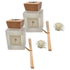 Royal Duke 香氛 GLAMOUR & CHEERY 磨砂原木擴香方瓶, 桂花, 200ml, 2瓶