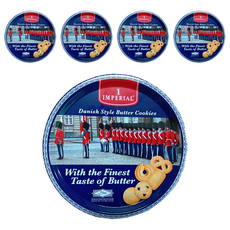 IMPERIAL 御林軍 丹麥奶酥, 口感扎實 多種造型口味 精緻鐵盒可當收藏, 5盒